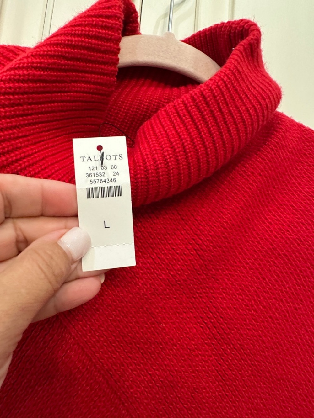 Talbots Red Turtleneck Sweater